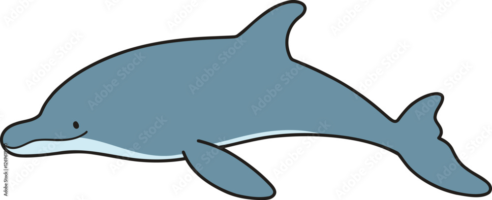 Adorable and simple dolphin illustration Adorable and simple dolphin illustration