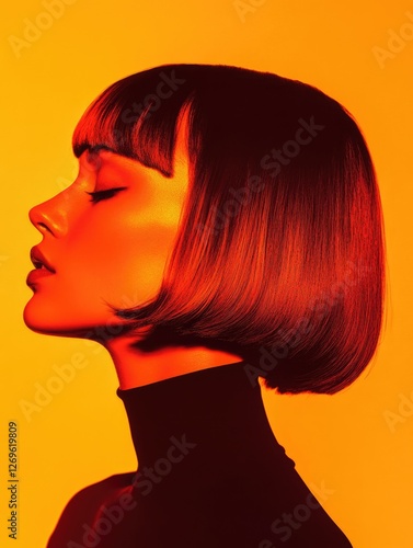 Woman with short haircut