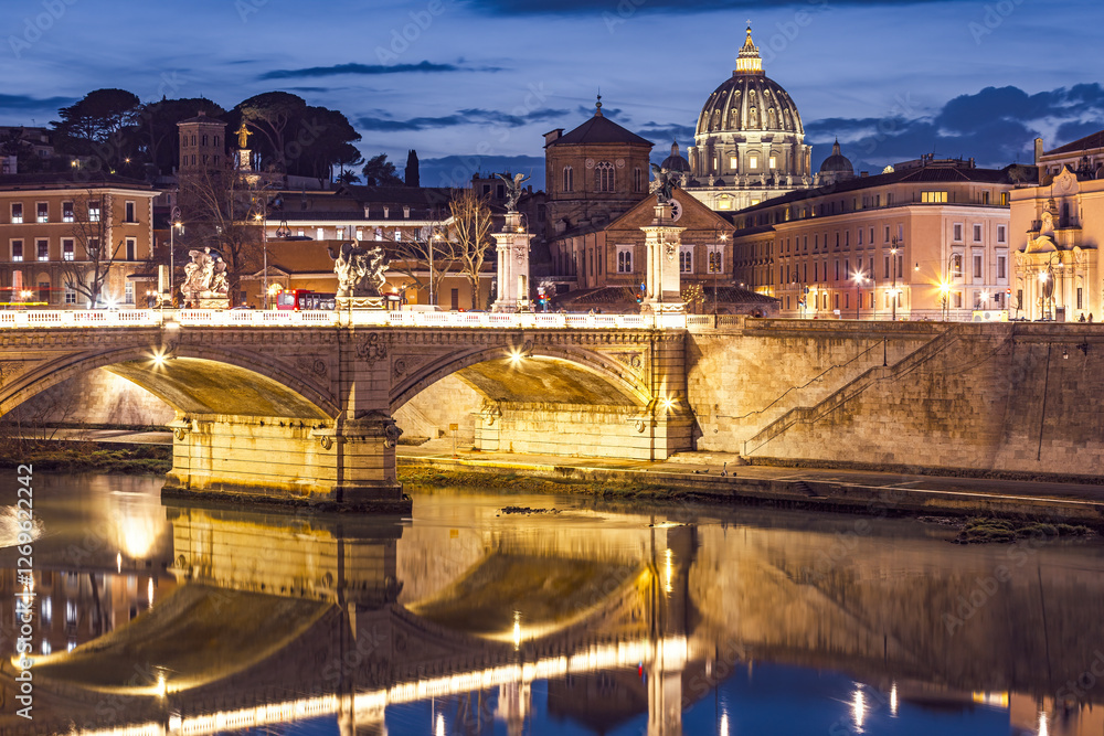 Fototapeta premium Rome at night, Italy
