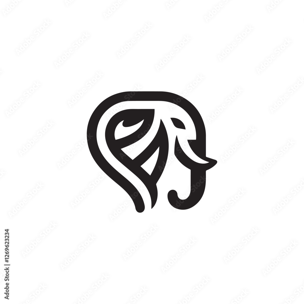 Elephant Symbol Vector illustration silhouette Elephant Symbol Vector illustration silhouette