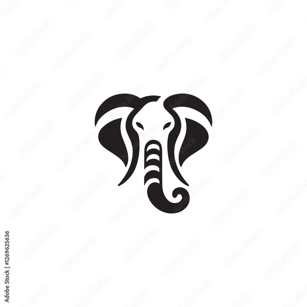 Fototapeta premium Elephant Symbol Vector illustration silhouette
