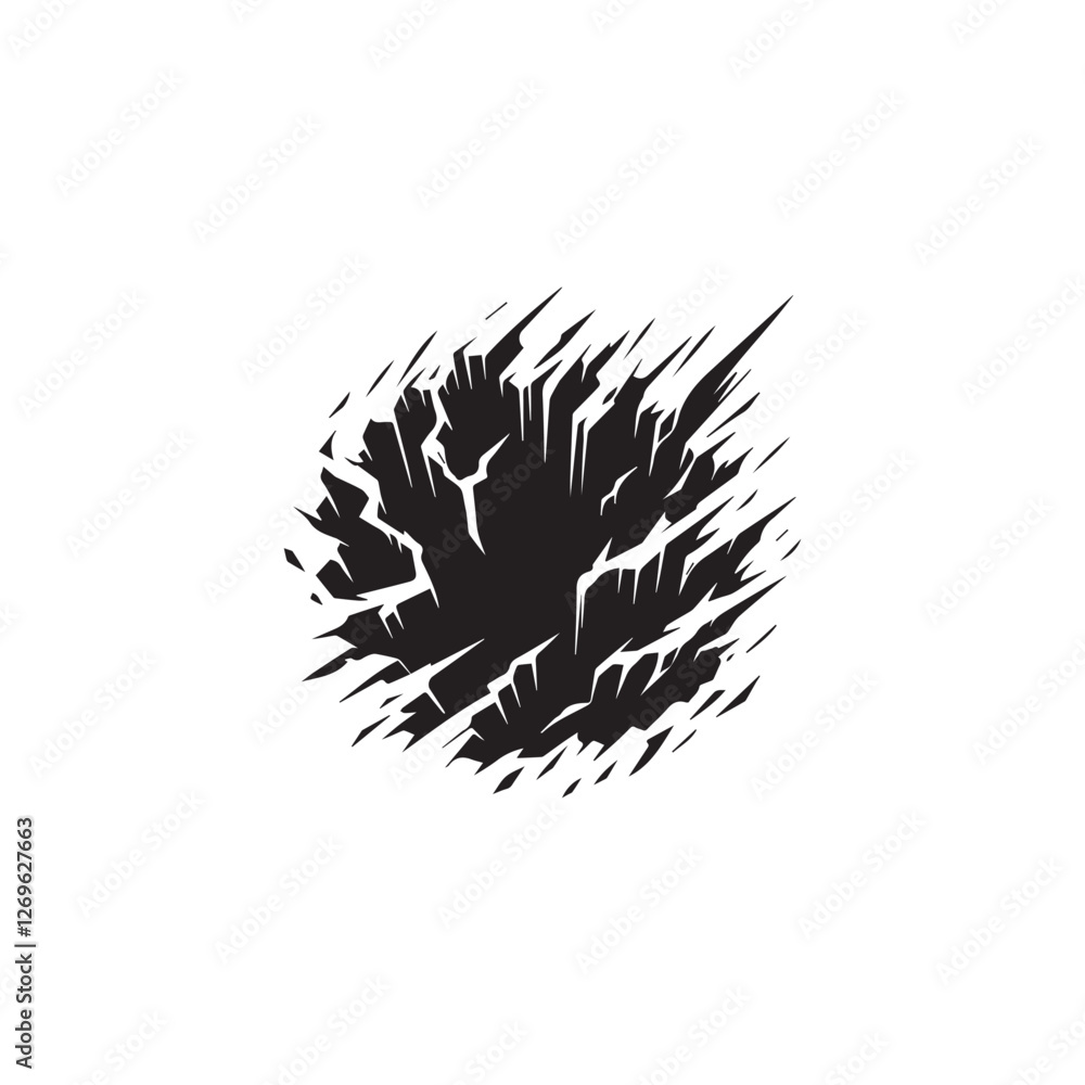 Explosion clean simple icon silhouette black Explosion clean simple icon silhouette black