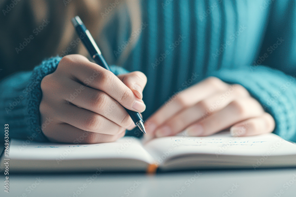 Cozy room reflections writing thoughts in an intimate journal lifestyle Cozy room reflections writing thoughts in an intimate journal lifestyle