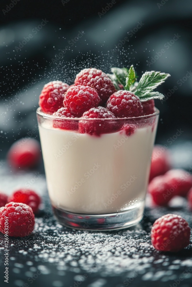 Raspberries on Table Raspberries on Table