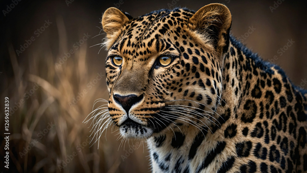 Fototapeta premium portrait of a leopard-1