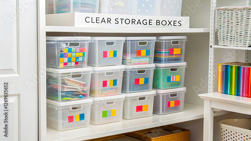  Boost your space with transparent storage bins for better organization