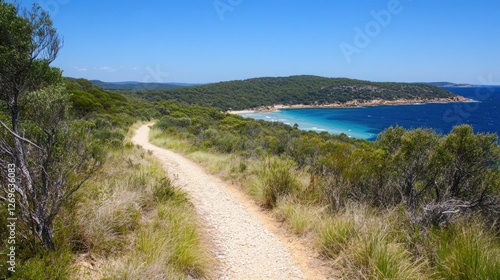 Wallpaper Mural Coastal Trail Winding Towards Secluded Beach Cove Torontodigital.ca