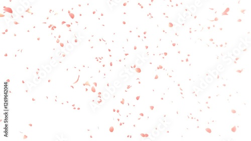 春の終わりに散りゆく桜の花びらのアニメーション