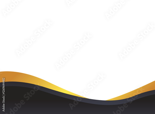 Illustration of an Black Gold Corner Banner