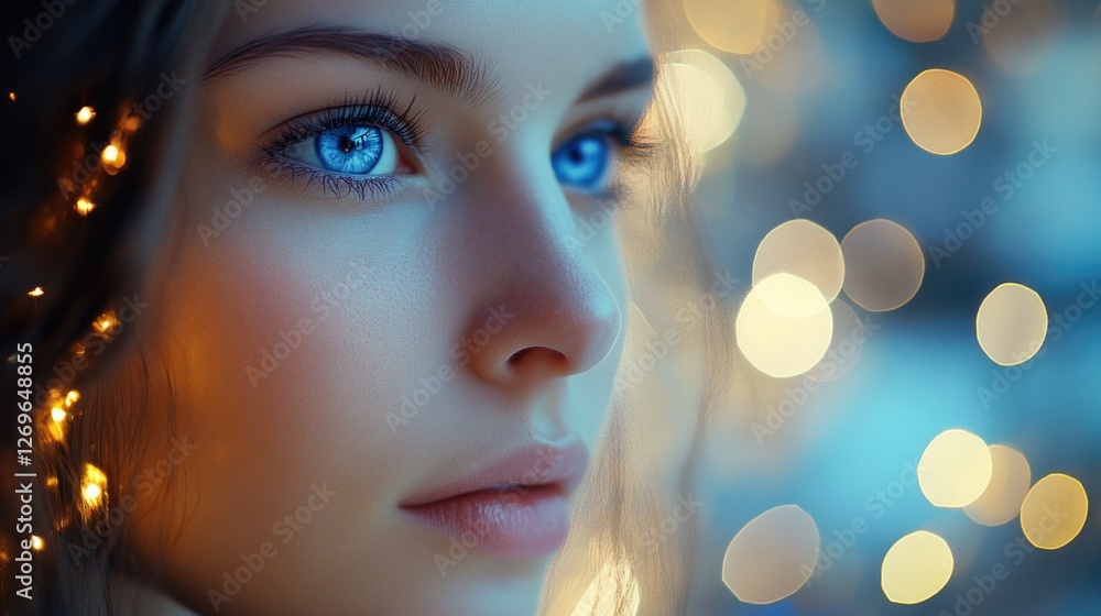 Woman with blue eyes Woman with blue eyes