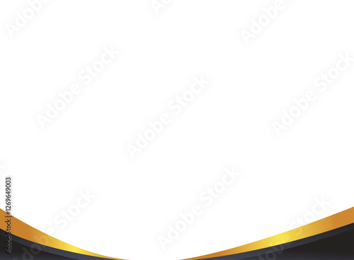 Illustration of an Black Gold Corner Banner