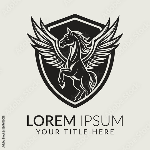 Pegasus Logo Vector Illustration Design