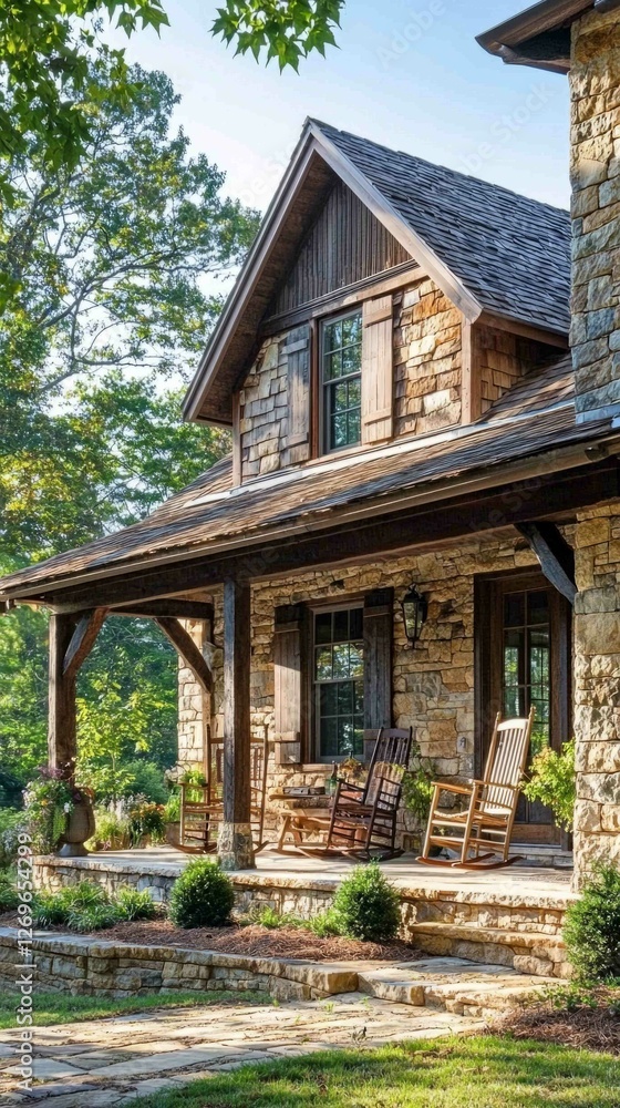 Charming Country Home with Stone Exterior and Rustic Elements Charming Country Home with Stone Exterior and Rustic Elements