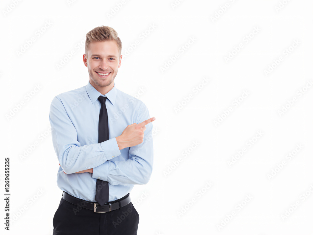 A confident businessman in a formal suit, smiling and pointing, symbolizing leadership, business success, and corporate professionalism. A confident businessman in a formal suit, smiling and pointing, symbolizing leadership, business success, and corporate professionalism.