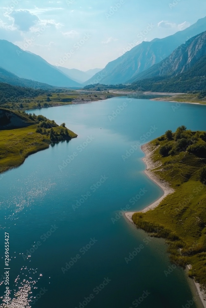 Obraz premium Mountain Lake Landscape