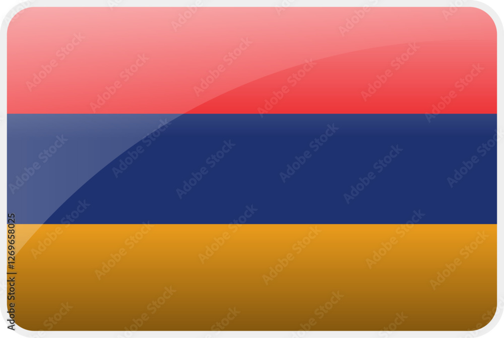 Fototapeta premium Flag Icon of Armenia Country,National Vector Flag Iconic Symbol and Colors of Armenia flag.