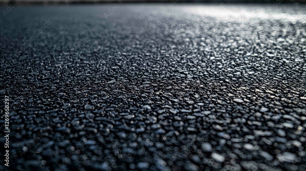 Close-Up View of Freshly Paved Smooth Asphalt Texture Close-Up View of Freshly Paved Smooth Asphalt Texture