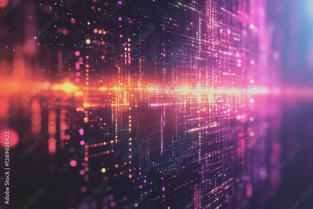 Technology abstract background in color space with high resolution, representing digital innovation. Technology abstract background in color space with high resolution, representing digital innovation.