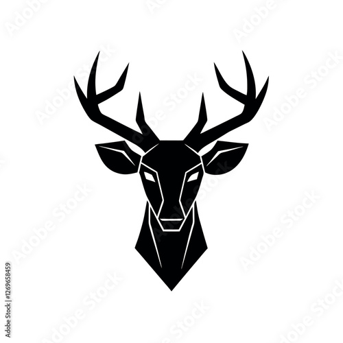 deer head silhouette vector illustration