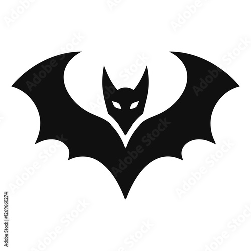 Wallpaper Mural Abstract Bat Icon | Gothic Black Bat Silhouette Vector
 Torontodigital.ca