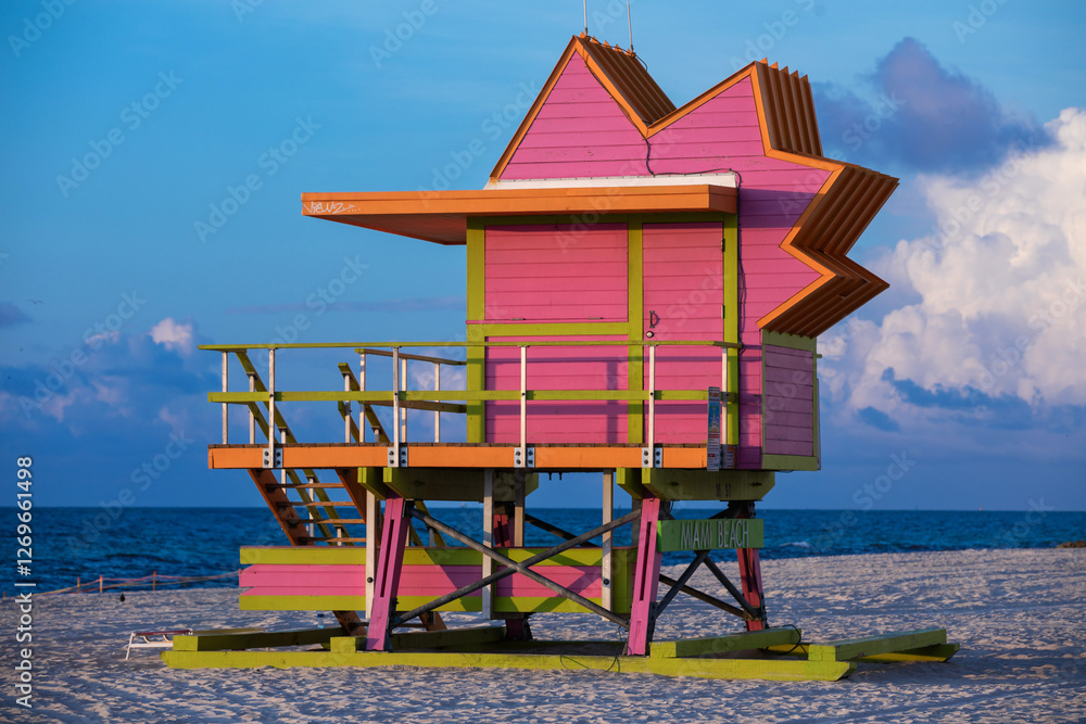 lifeguard tower on the beach lifeguard tower on the beach