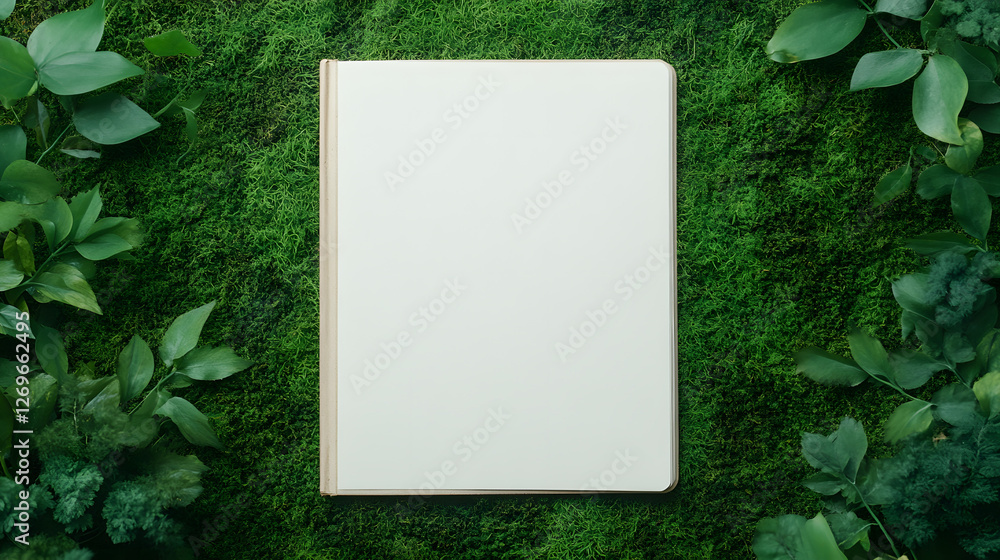 A Blank Mockup Magazine in Nature with Moss for Product Photography
A Blank Mockup Magazine in Nature with Moss for Product Photography