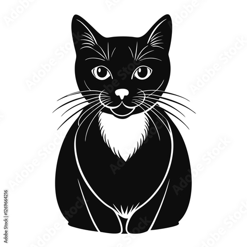 black cat vector illustration
