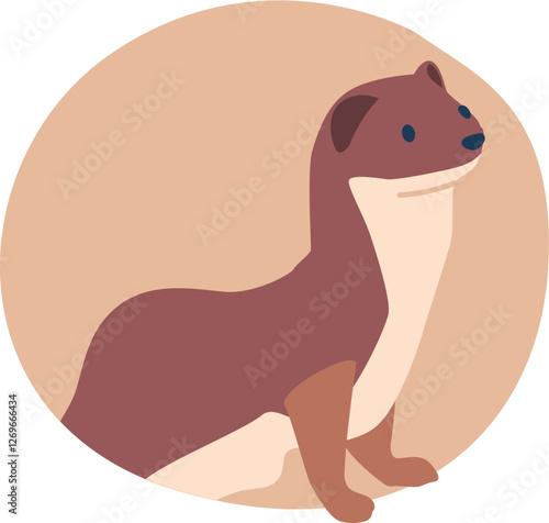 Ferret animal living in hollow