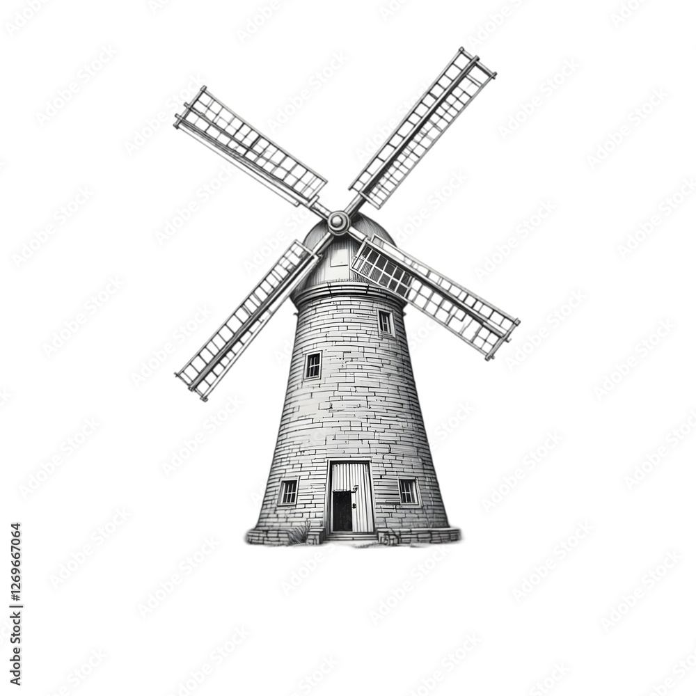 Obraz premium Cartoon farm landscape