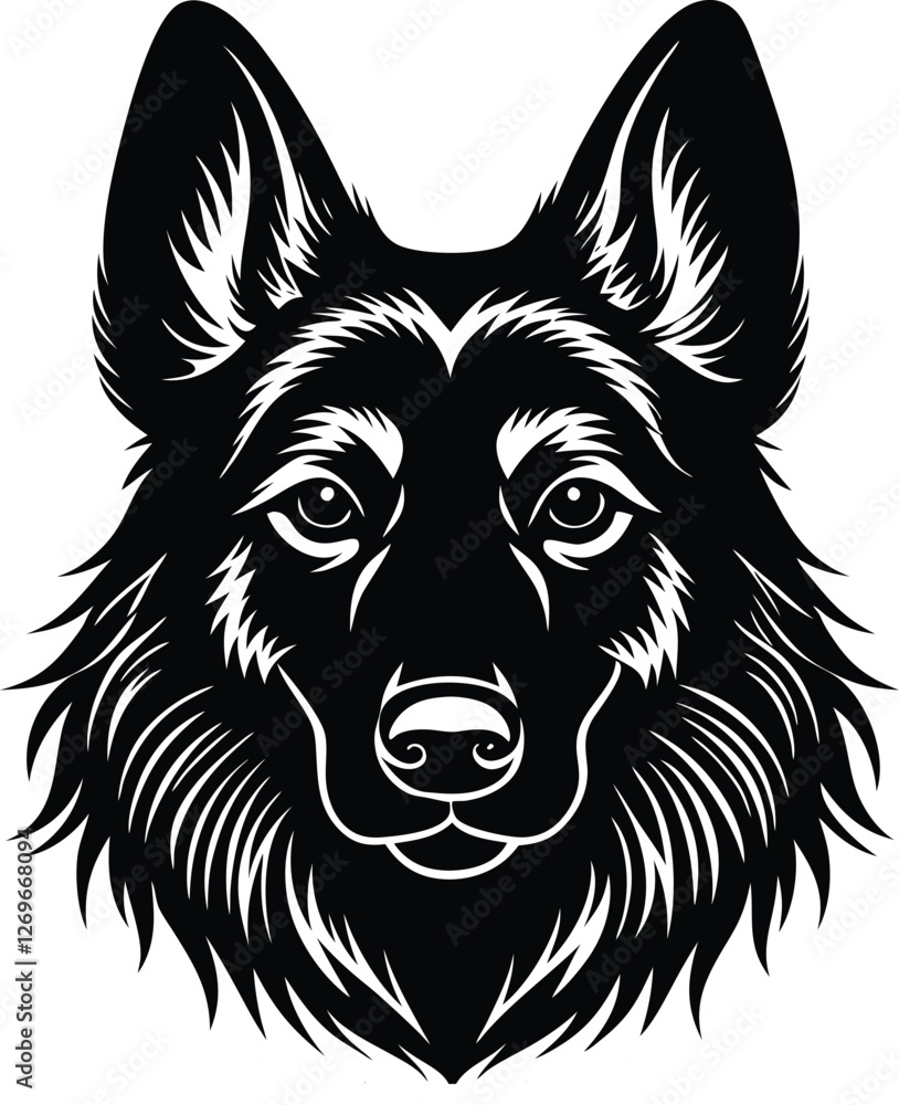 Fototapeta premium wolf head vector illustration