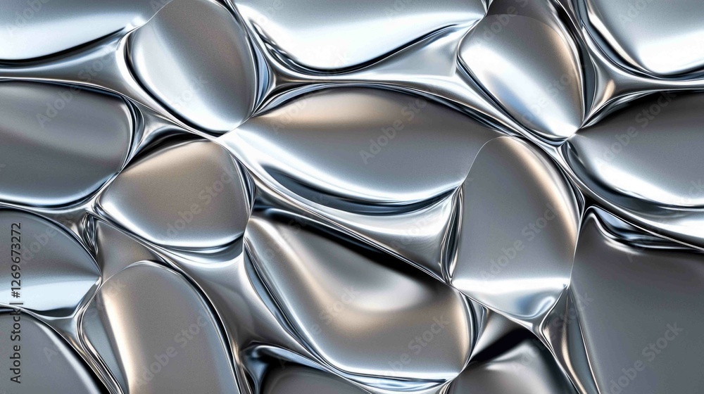 Smooth Reflective Aluminum Pane with Detailed Texture and View Smooth Reflective Aluminum Pane with Detailed Texture and View