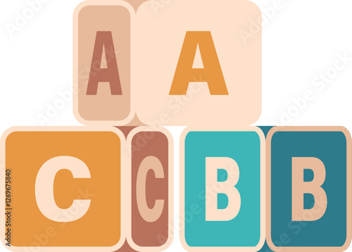 ABC building blocks vector illustration