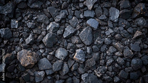 Wallpaper Mural Dark Rugged Gravel Close-Up with Dramatic Texture and Detail Torontodigital.ca