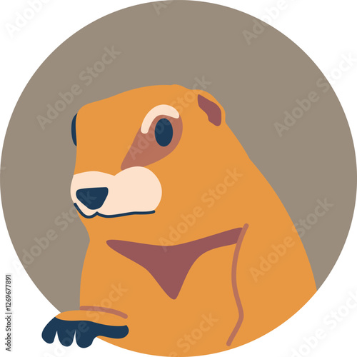 Polecat rodent animal vector illustration