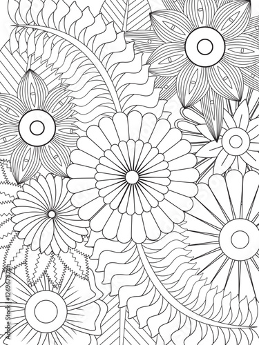 Flowers Coloring Pages For Adules