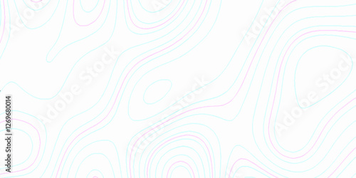White wave paper curved reliefs abstract topographic contour map with geology concept, Topographic map lines background with black stripes, The concept of a geography scheme geometric lines backdrop.