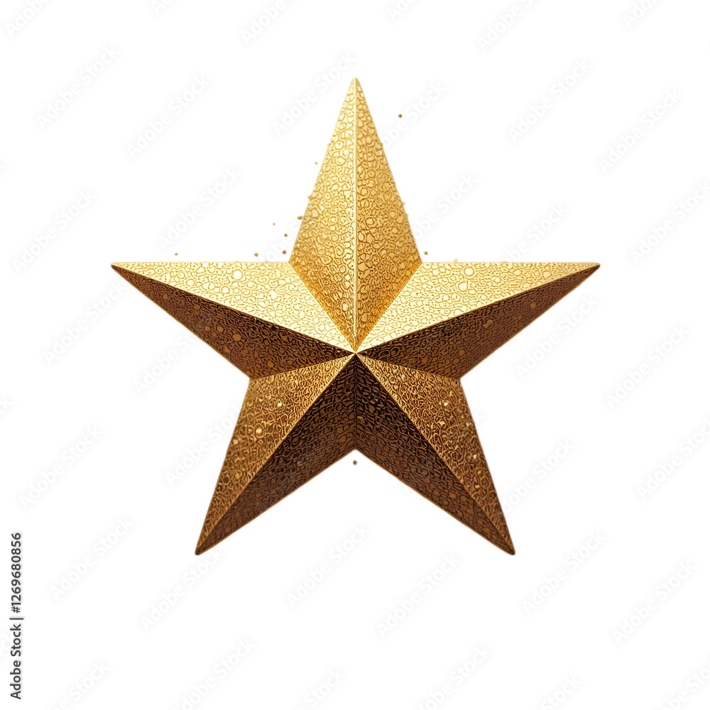 Realistic star isolated Realistic star isolated