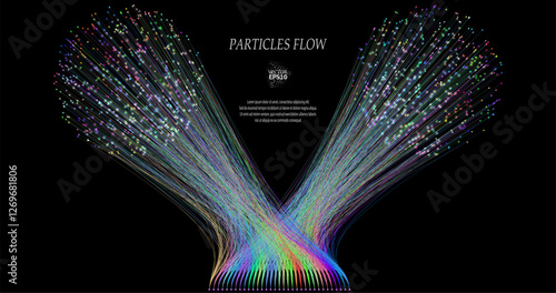 Abstract vector visualization of neural connections. Thin colored lines connect nodes, creating a dynamic flow of information. Gradients and glowing dots highlight the learning process of the neural n