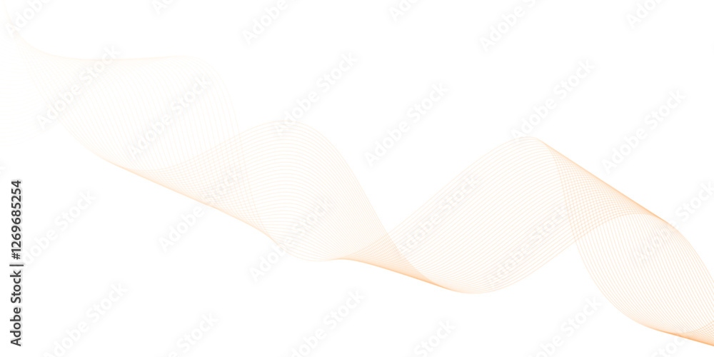 abstract vector orange wave lines on white background. abstract vector orange wave lines on white background.
