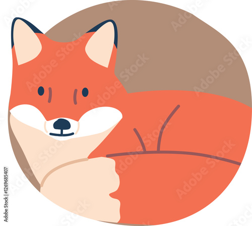Fox animal living in hollow