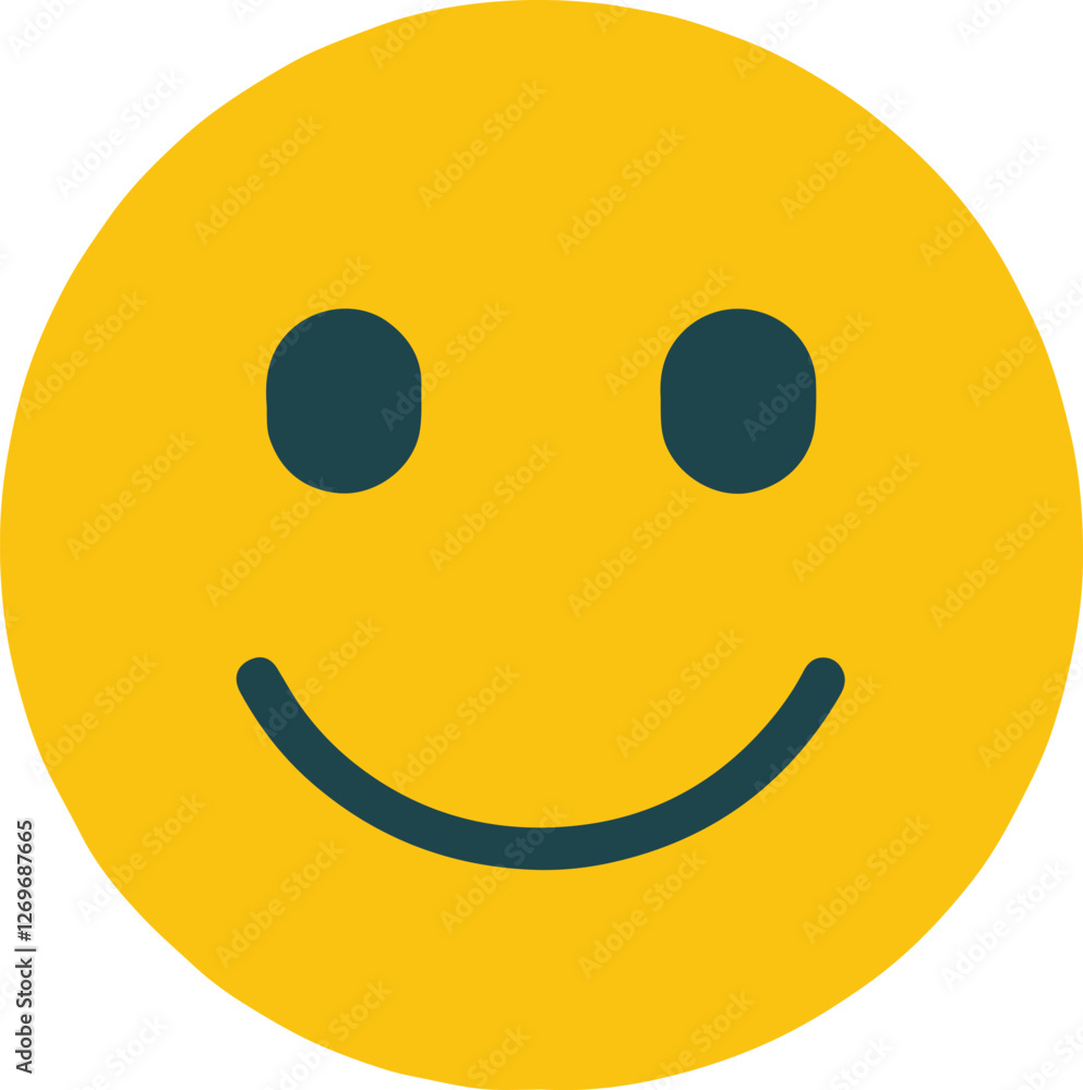 Fototapeta premium Smiley Icon Smiling Face Flat Style