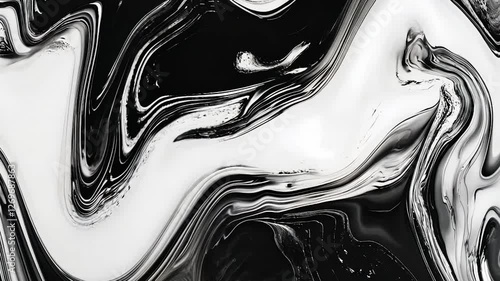 Black white paint swirls abstract art background texture