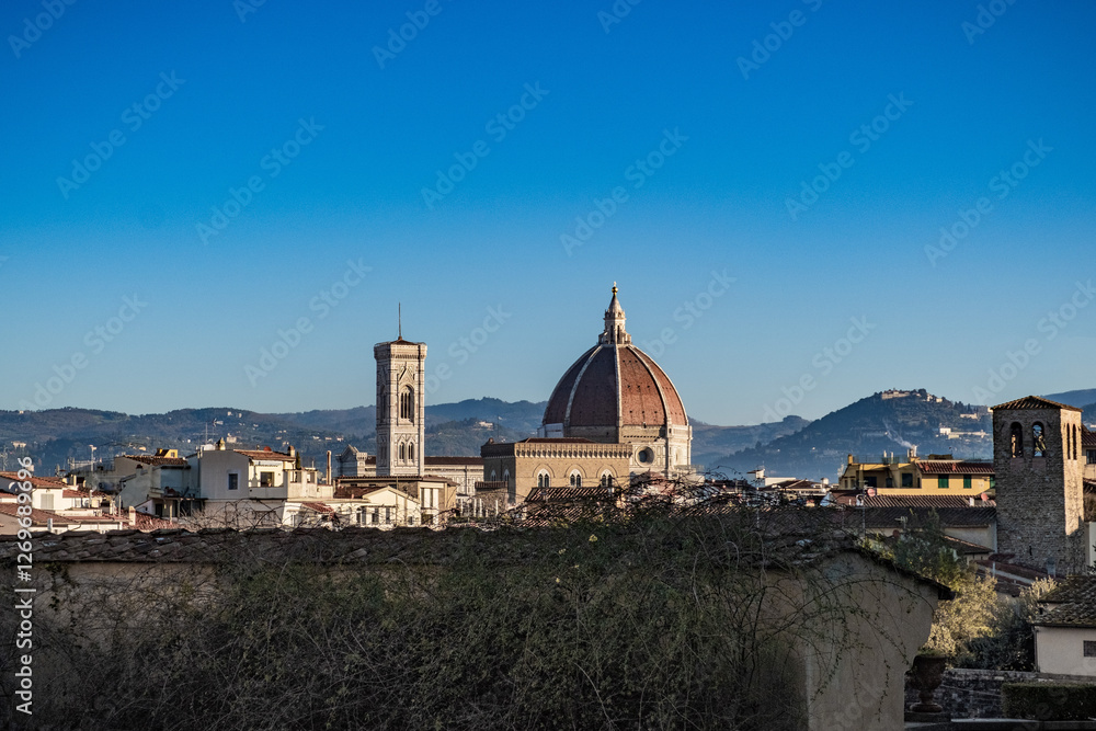 Obraz premium Cityscape of Florence with cathedral and bell tower