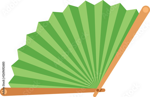 Folding asian fan vector illustration