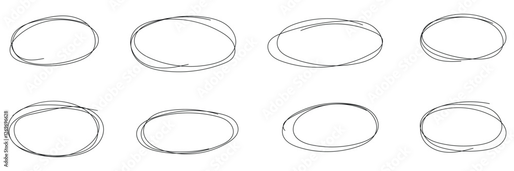 Hand drawing different circles isolated on the transparent background, Handwritten red circle. For marking text, numbers, marker pen, pencil, logo, hand-drawn doodle grunge circle highlights . Hand drawing different circles isolated on the transparent background, Handwritten red circle. For marking text, numbers, marker pen, pencil, logo, hand-drawn doodle grunge circle highlights .