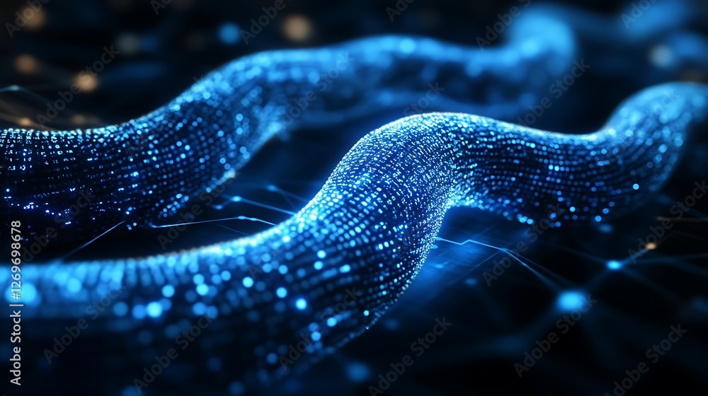 Interconnected Data Stream, Luminescent Network of Information Flow Interconnected Data Stream, Luminescent Network of Information Flow