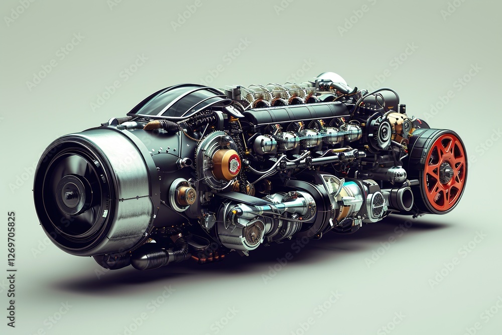 Rise car engine unit. Fly engine Rise car engine unit. Fly engine