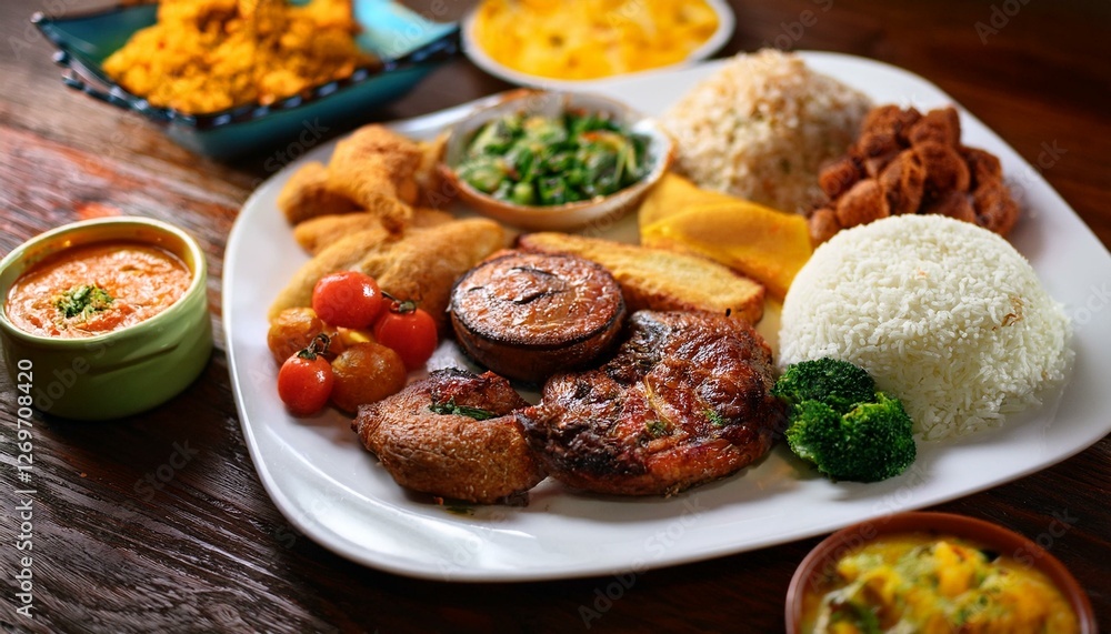 freshly cooked feast of brazilian dishes freshly cooked feast of brazilian dishes