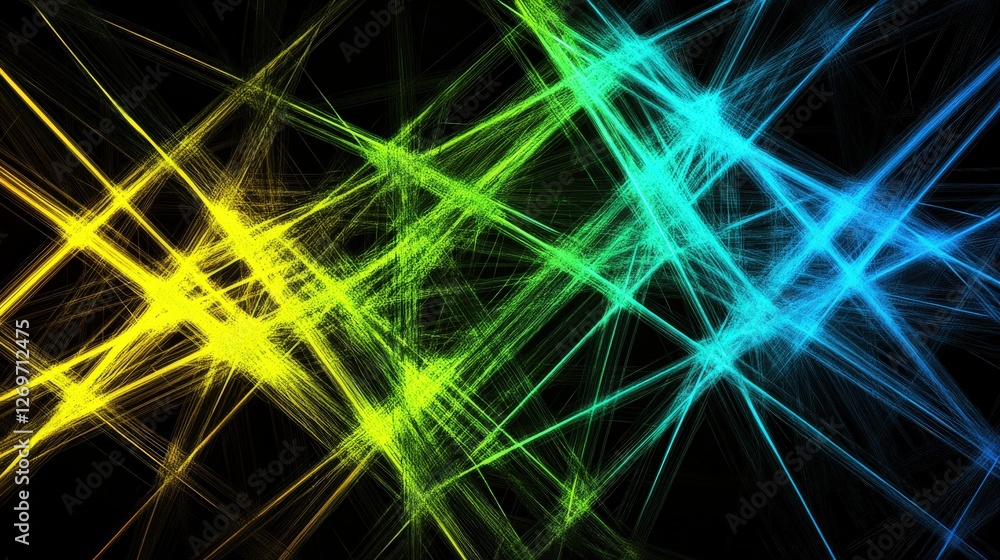 Abstract Neon Lines Intersect Creating Vivid Artwork Abstract Neon Lines Intersect Creating Vivid Artwork