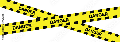 WARNING danger sign word text. Caution tape. Warning symbol. danger sign. designed for industrial safety, roadwork, construction, and hazard zones. black strip for safety zone